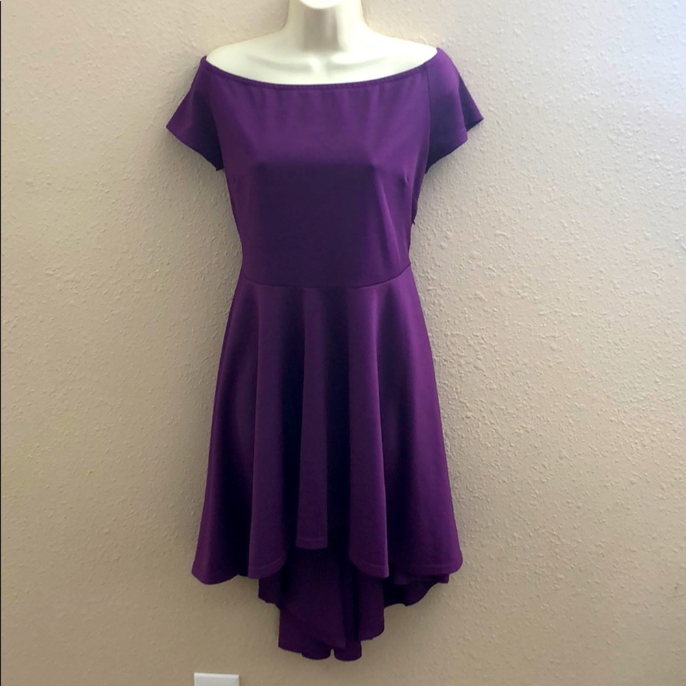Purple off shoulder dress, Large